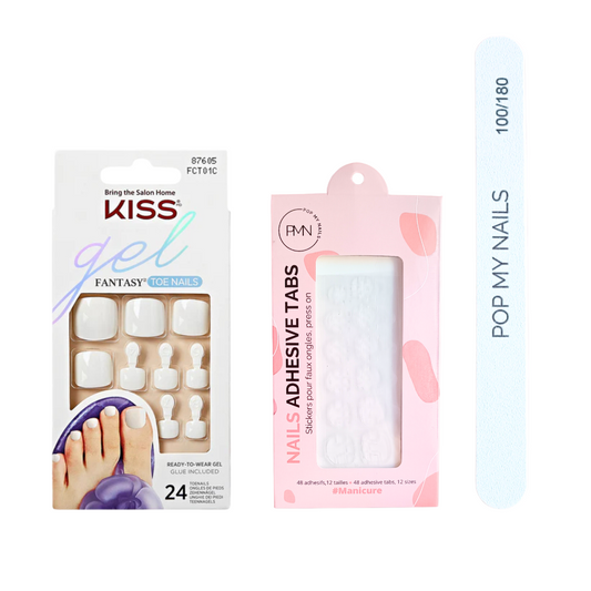 Pack press on nails Kiss Products & soin (press on + tabs + lime à ongles + huile nourrissante ongles & cuticules) - This is Classic