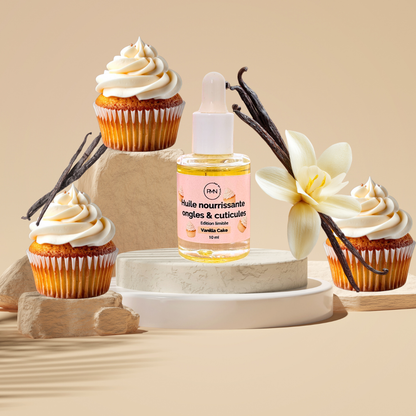 Pop My Nails | Huile nourrissante ongles & cuticules Vanilla Cake - Edition limitée