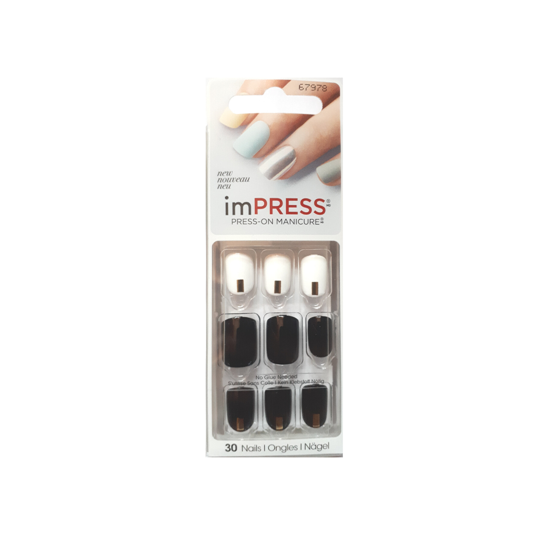 imPRESS Press-on Manicure - Claim to Fame (Noir et Blanc)