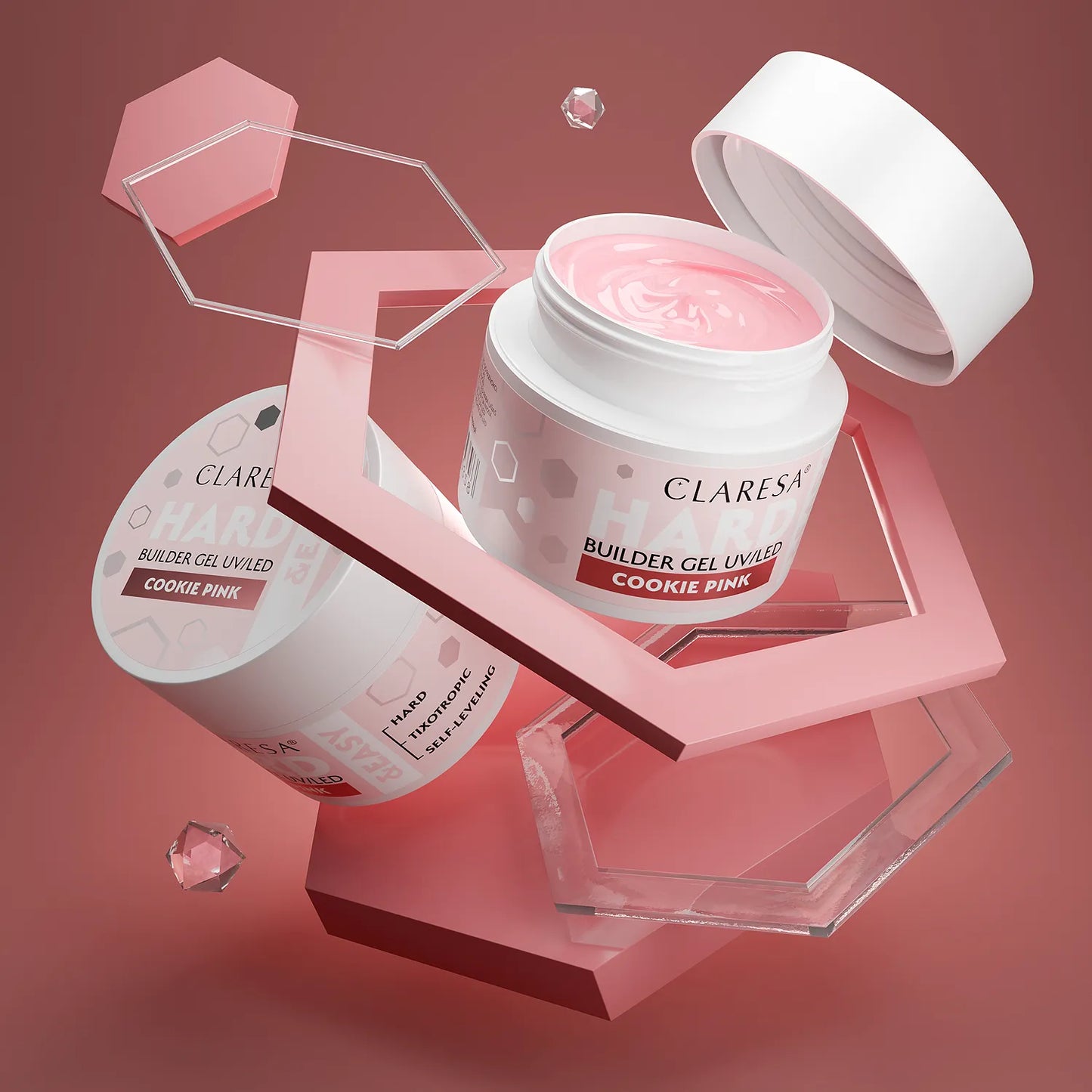 Claresa | Gel de construction - Hard&Easy - Cookie Pink  12g
