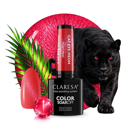 Claresa | Vernis semi-permanent  Cat Eye Neon - Light Pink - 5ml