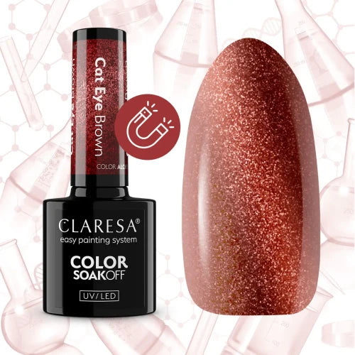 Claresa | Vernis semi permanent Alchemy Cat Eye Brown - 5ml