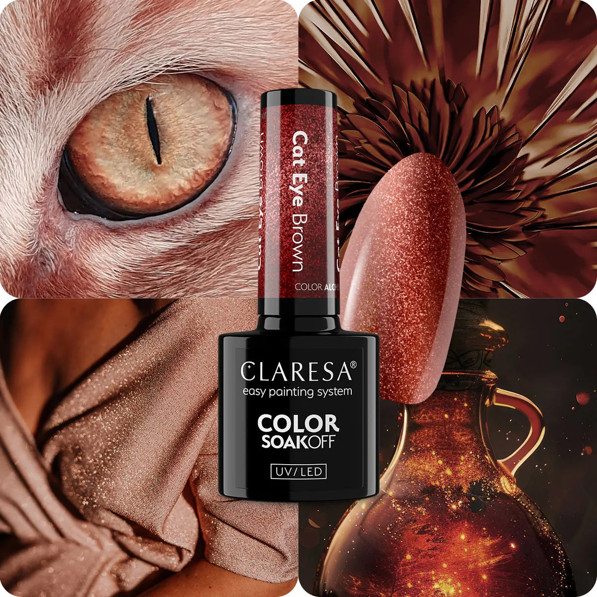 Claresa | Vernis semi permanent Alchemy Cat Eye Brown - 5ml