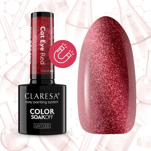 Claresa | Vernis semi permanent Alchemy Cat Eye Red - 5ml