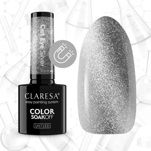 Claresa | Vernis semi permanent Alchemy Cat Eye Silver - 5ml