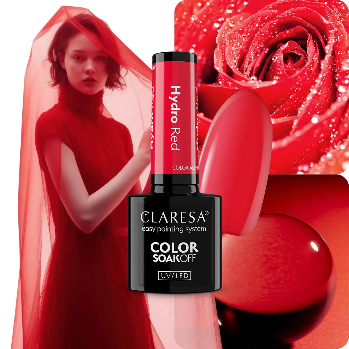 Claresa | Vernis semi permanent Hydro Red - 5ml