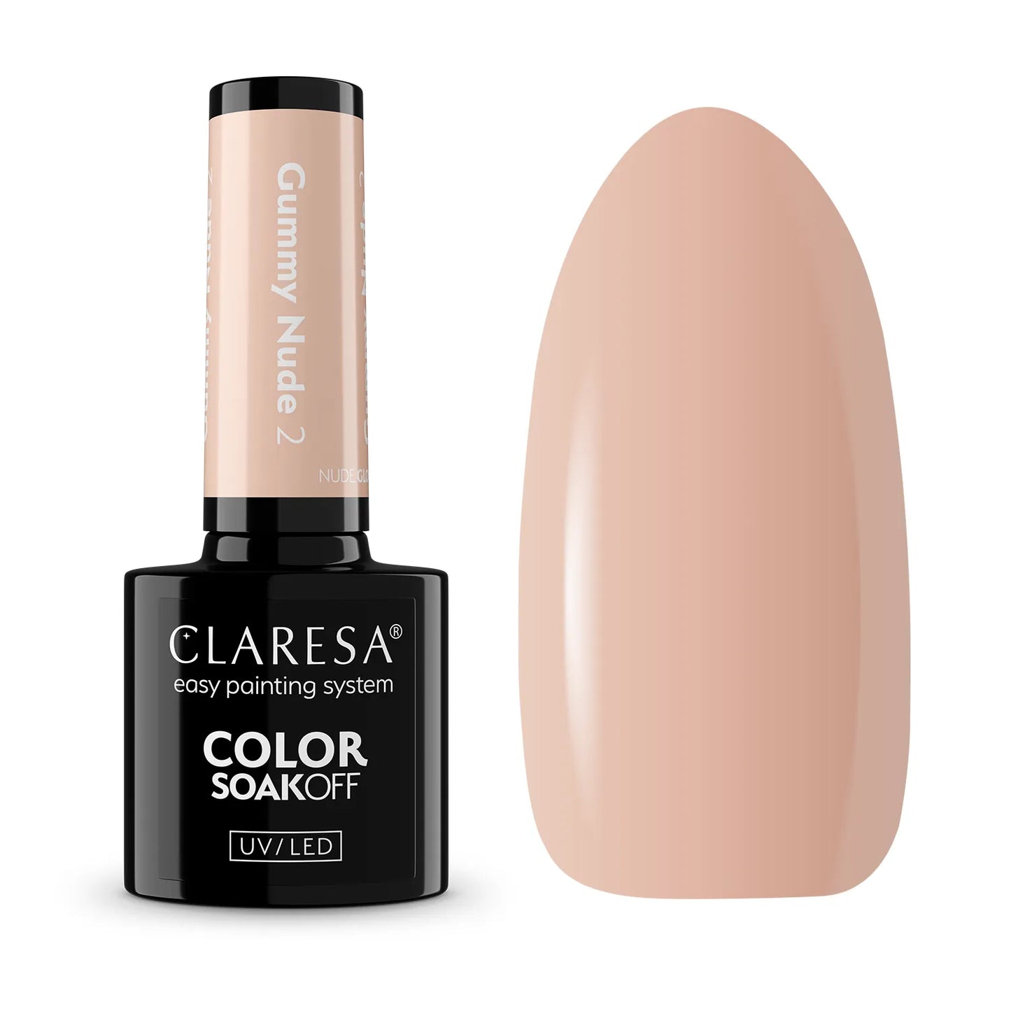 Claresa | Vernis semi-permanent Nude Glow Gummy Nude n°2 - 5ml