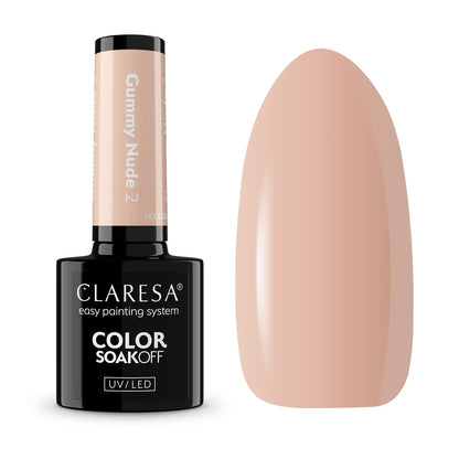Claresa | Vernis semi-permanent Nude Glow Gummy Nude n°2 - 5ml
