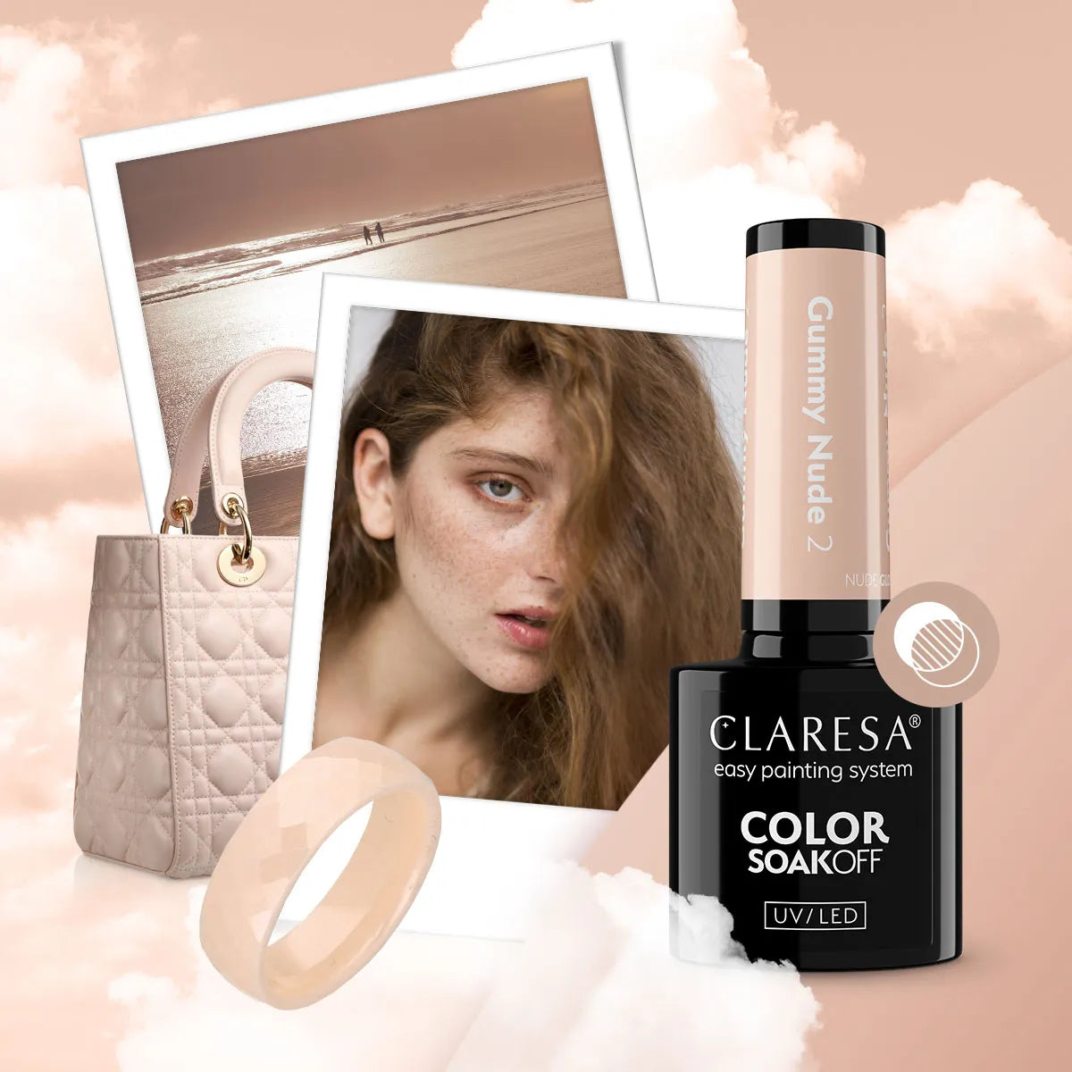 Claresa | Vernis semi-permanent Nude Glow Gummy Nude n°2 - 5ml