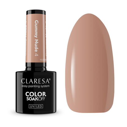Claresa | Vernis semi-permanent Nude Glow Gummy Nude n°4 - 5ml