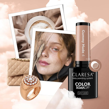 Claresa | Vernis semi-permanent Nude Glow Gummy Nude n°4 - 5ml