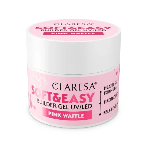 Claresa | Gel de construction - Soft & Easy - Pink Waffle - 45g