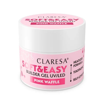 Claresa | Gel de construction - Soft & Easy - Pink Waffle - 45g