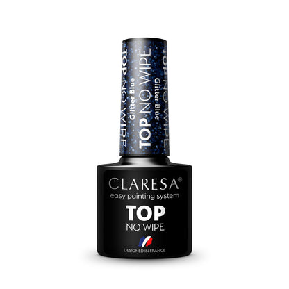 Claresa | Top No Wipe Glitter Blue - 5ml