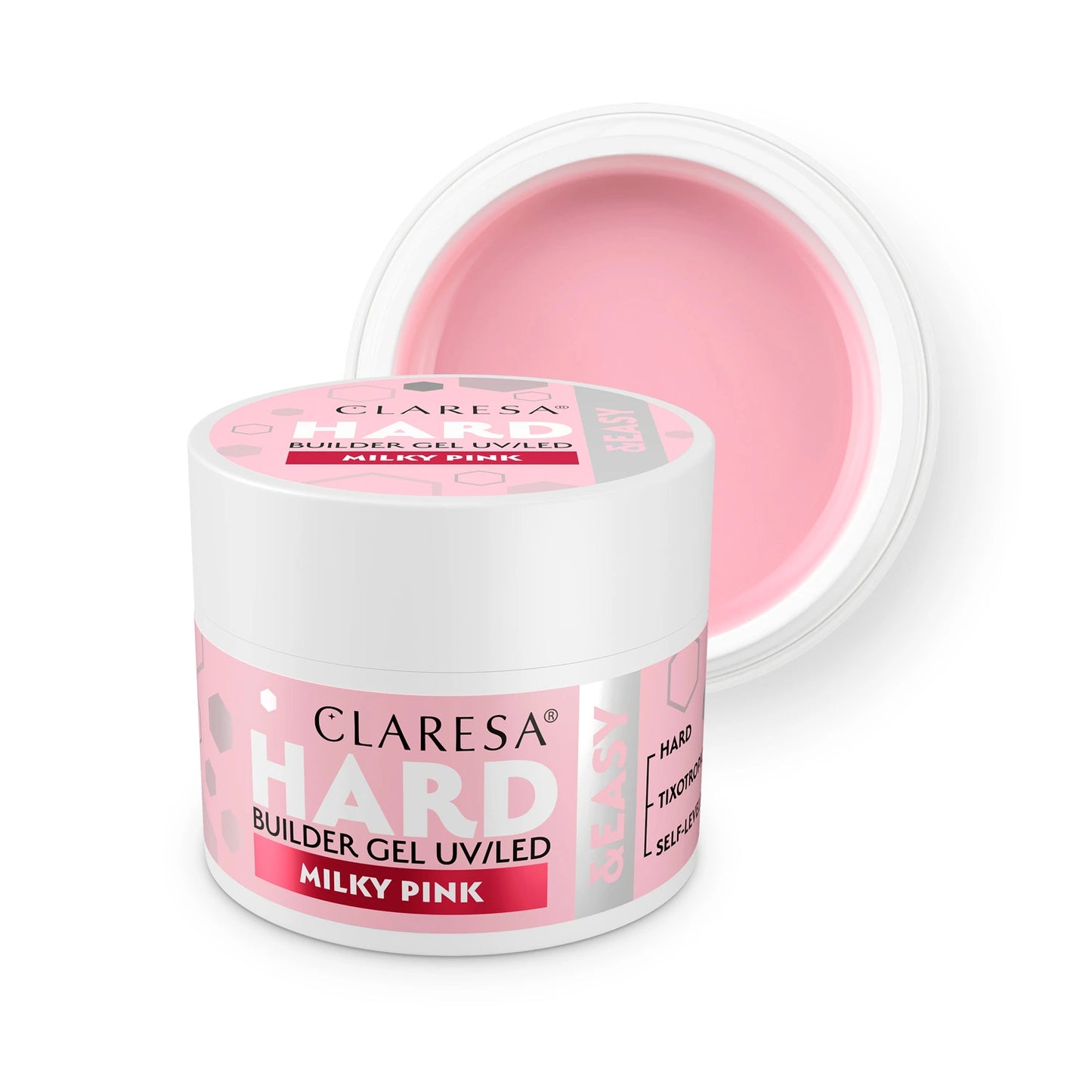 Claresa | Gel de construction - Hard&Easy - Milky Pink 45g