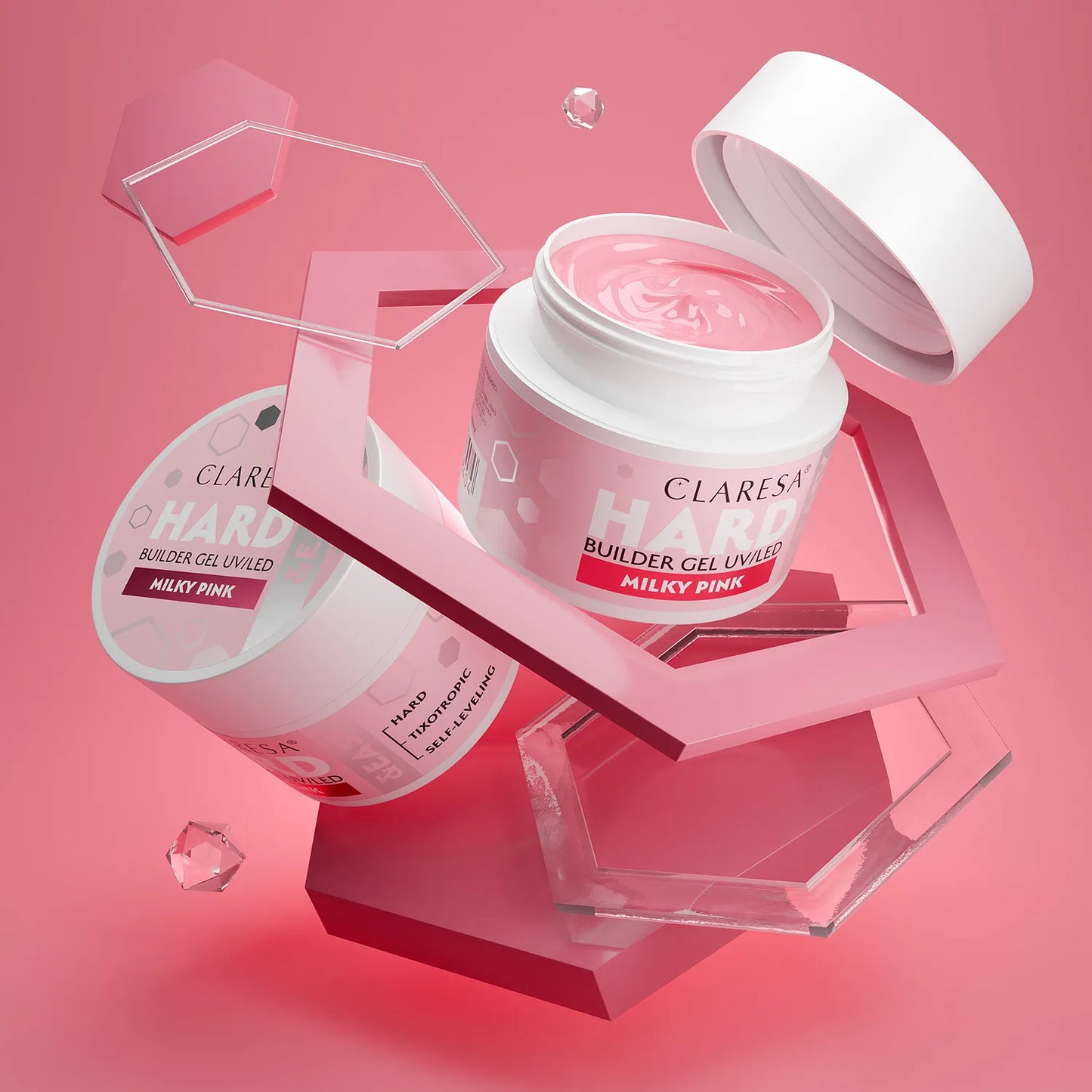 Claresa | Gel de construction - Hard&Easy - Milky Pink 45g