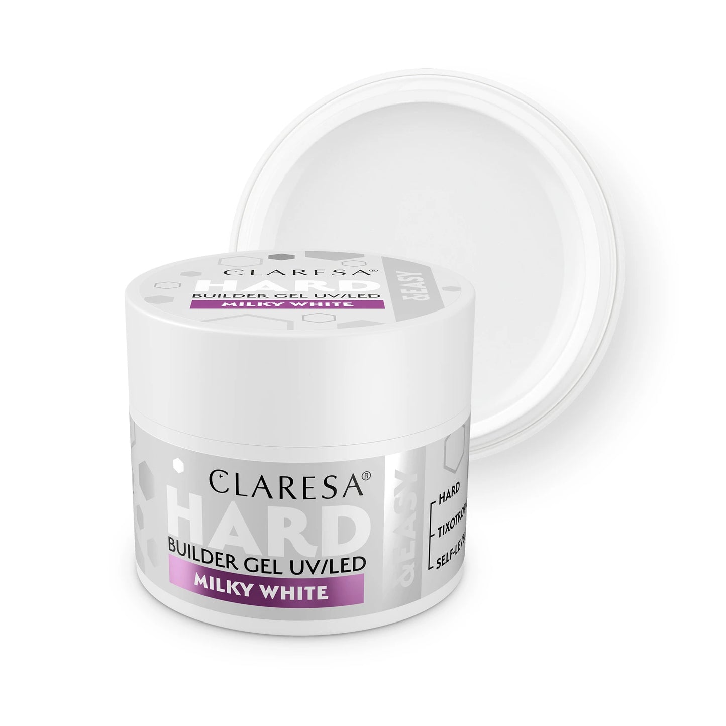 Claresa | Gel de construction - Hard&Easy - Milky White 12g