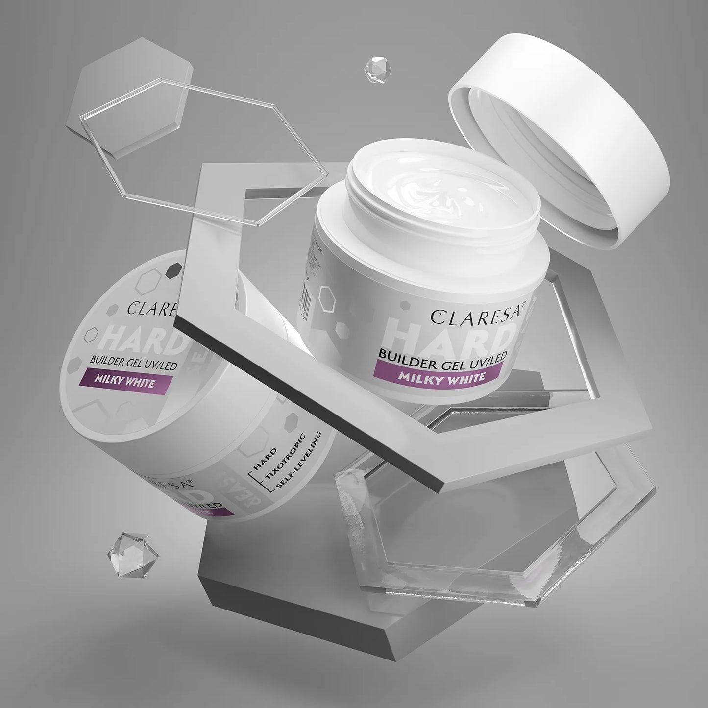 Claresa | Gel de construction - Hard&Easy - Milky White 12g