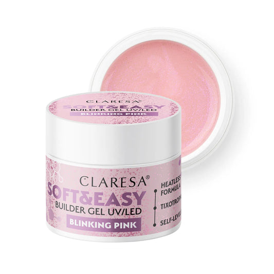 Claresa | Gel builder Soft & Easy - Blinking Pink 90g