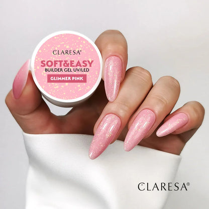 Claresa | Pack Gel Builder Soft & Easy 3x45g - Glimmer Pink, Blinking Pink, Light Beige