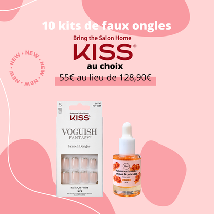 Pack de 10 press on nails Kiss Products à composer