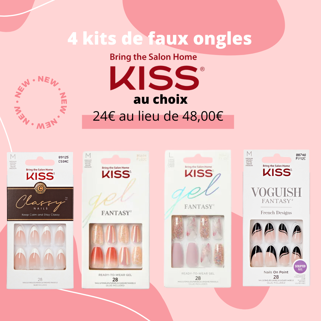 Pack de 4 press on nails Kiss Products à composer