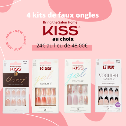 Pack de 4 press on nails Kiss Products à composer