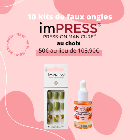 Pack de 10 press on nails imPRESS à composer
