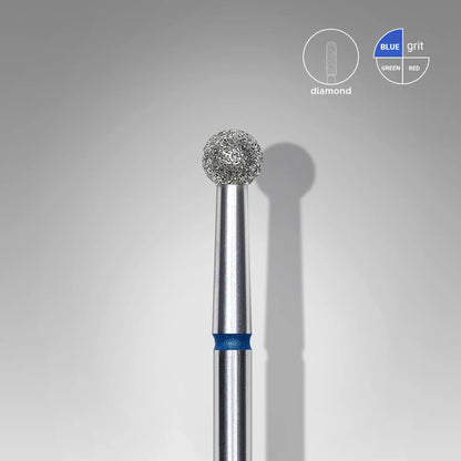 Staleks | Embout ponceuse diamanté, « boule », bleu, diamètre de la tête 3.5 mm