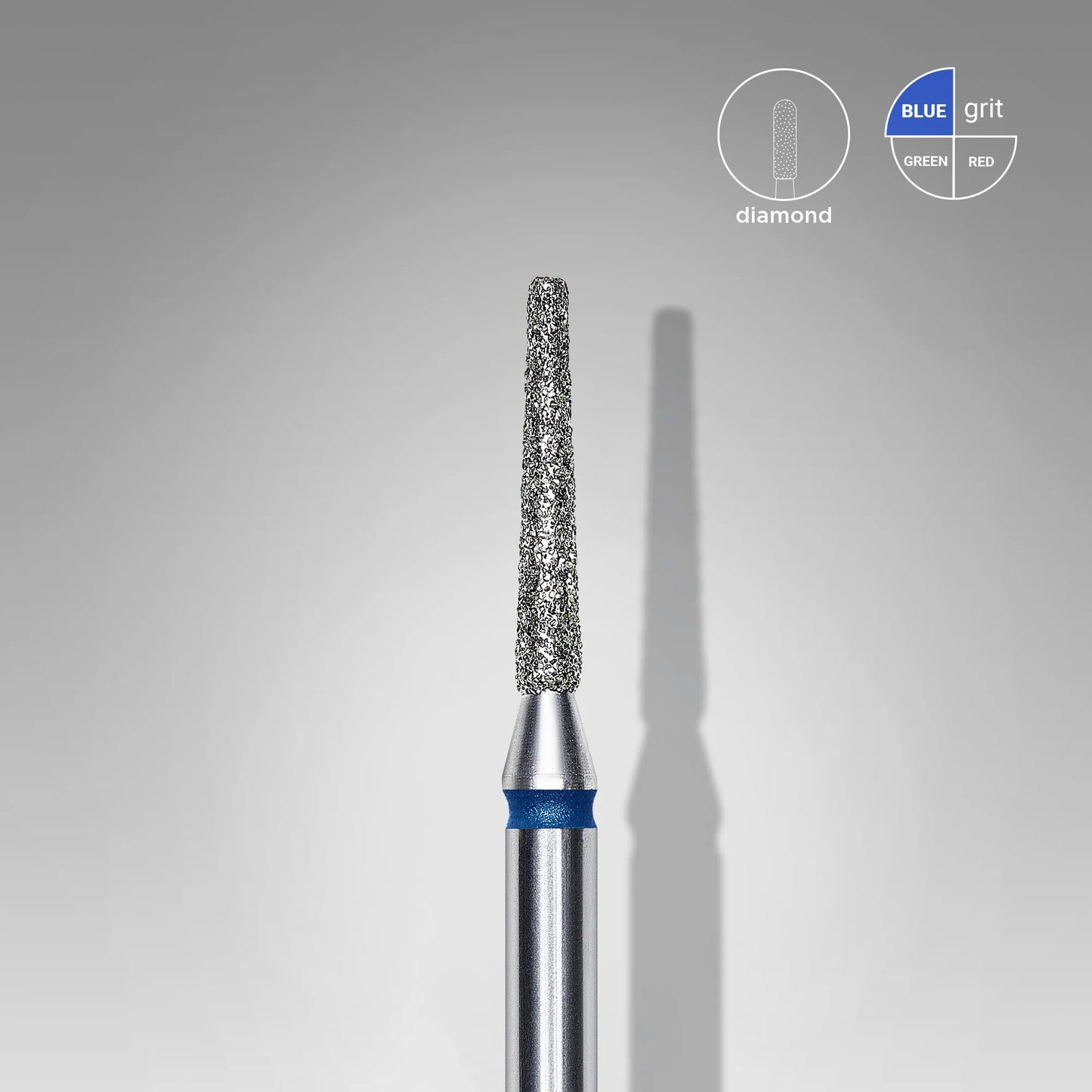 Staleks | Embout ponceuse diamanté, «tronc», bleu,  diamètre de la tête 1,6 mm, partie active 10mm