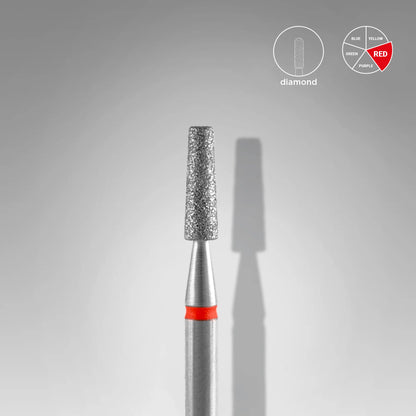 Staleks | Embout ponceuse diamanté, «tronc», rouge,  diamètre de la tête 2,5 mm, partie active 8mm
