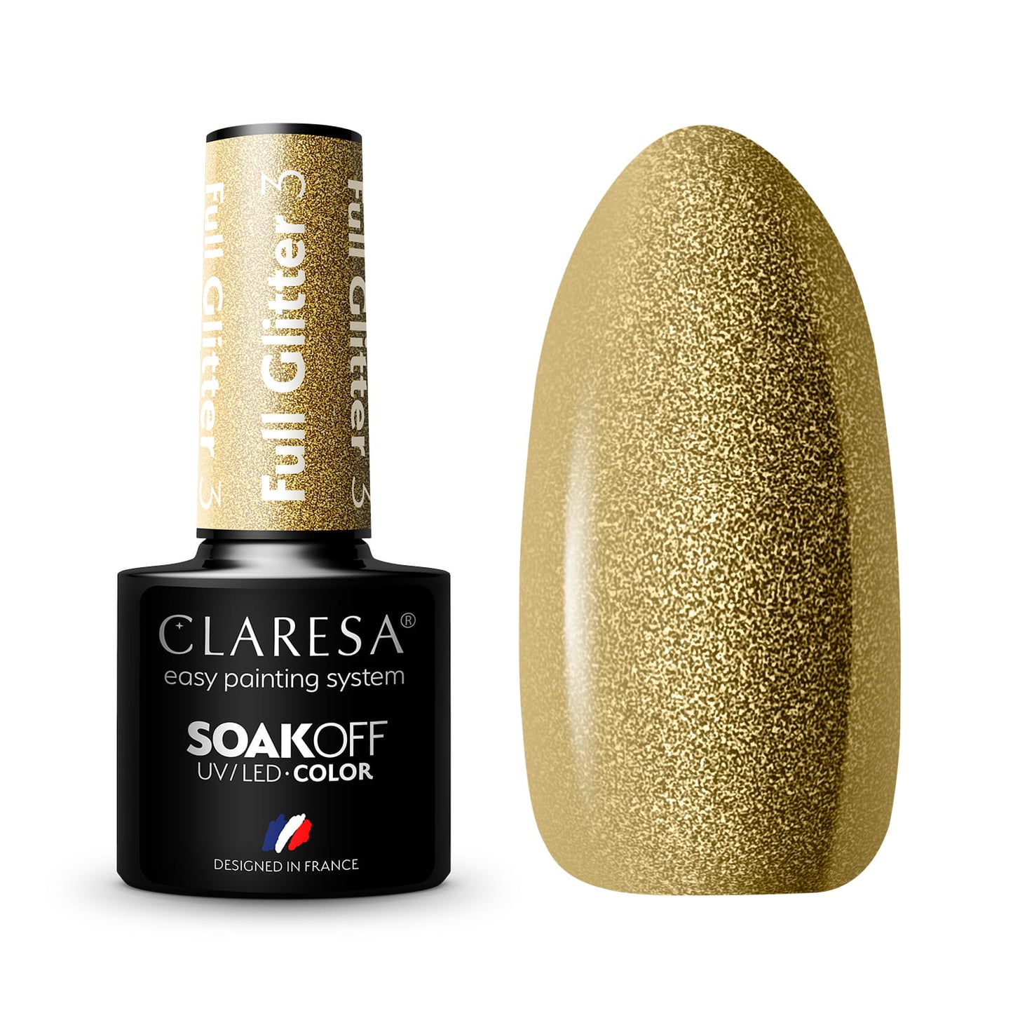 Claresa | Vernis semi-permanent Hybride Full Glitter n°3 - 5ml