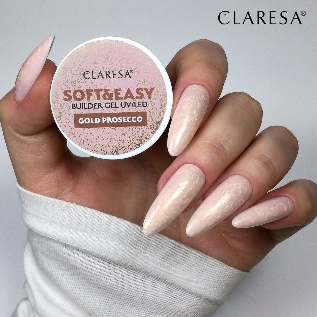 Claresa | Gel de construction - Soft & Easy - Gold Prosecco 12g
