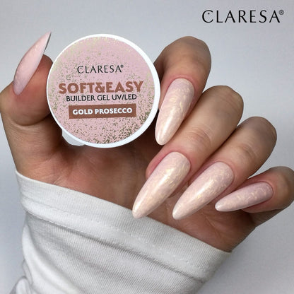Claresa | Gel de construction - Soft & Easy - Gold Prosecco 12g