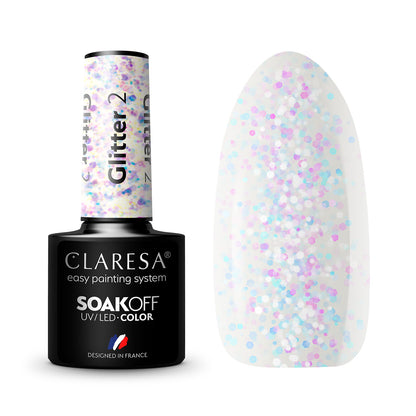 Claresa | Vernis semi-permanent  Glitter n°2 - 5ml