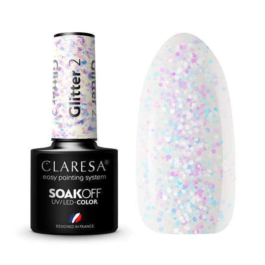Claresa | Vernis semi-permanent Hybride Glitter n°2 - 5ml