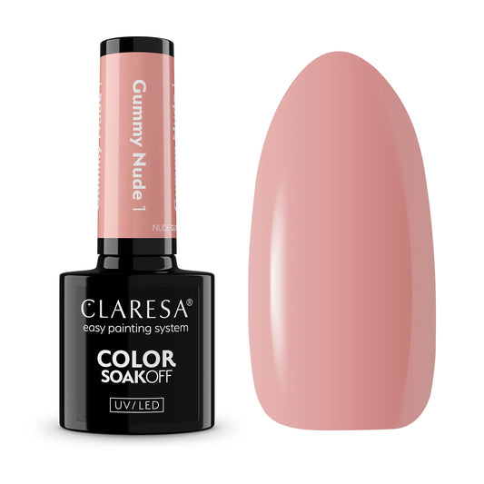 Claresa | Vernis semi-permanent Nude Glow Gummy Nude n°1 - 5ml