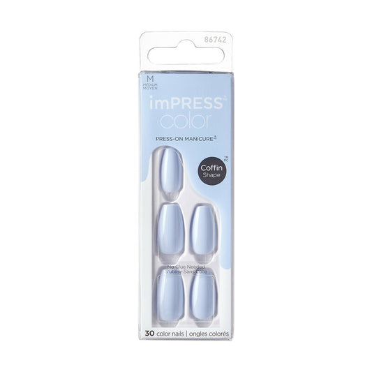 imPress Press-on Manicure Color Coffin | n°509 - Cloudless