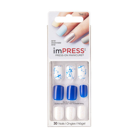 imPRESS Press-on Manicure - Beautiful Life (Bleu & Blanc)