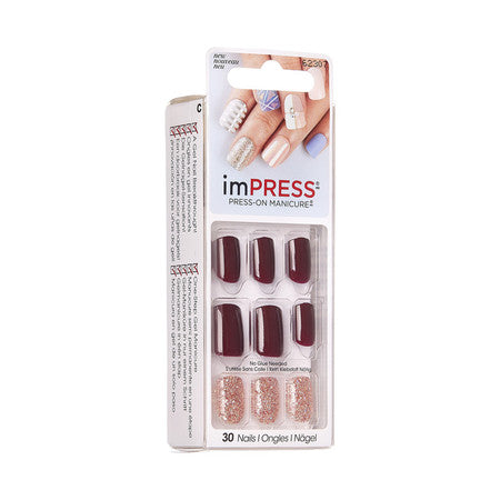imPRESS Press-on Manicure - Swept Away (Bordeaux)