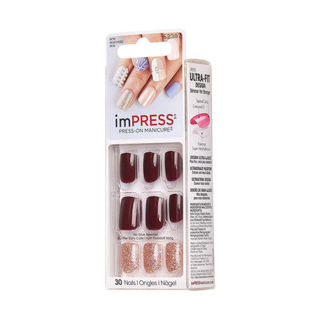 imPRESS Press-on Manicure - Swept Away (Bordeaux)