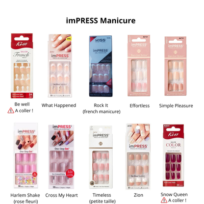 Pack de 4 press on nails imPRESS à composer