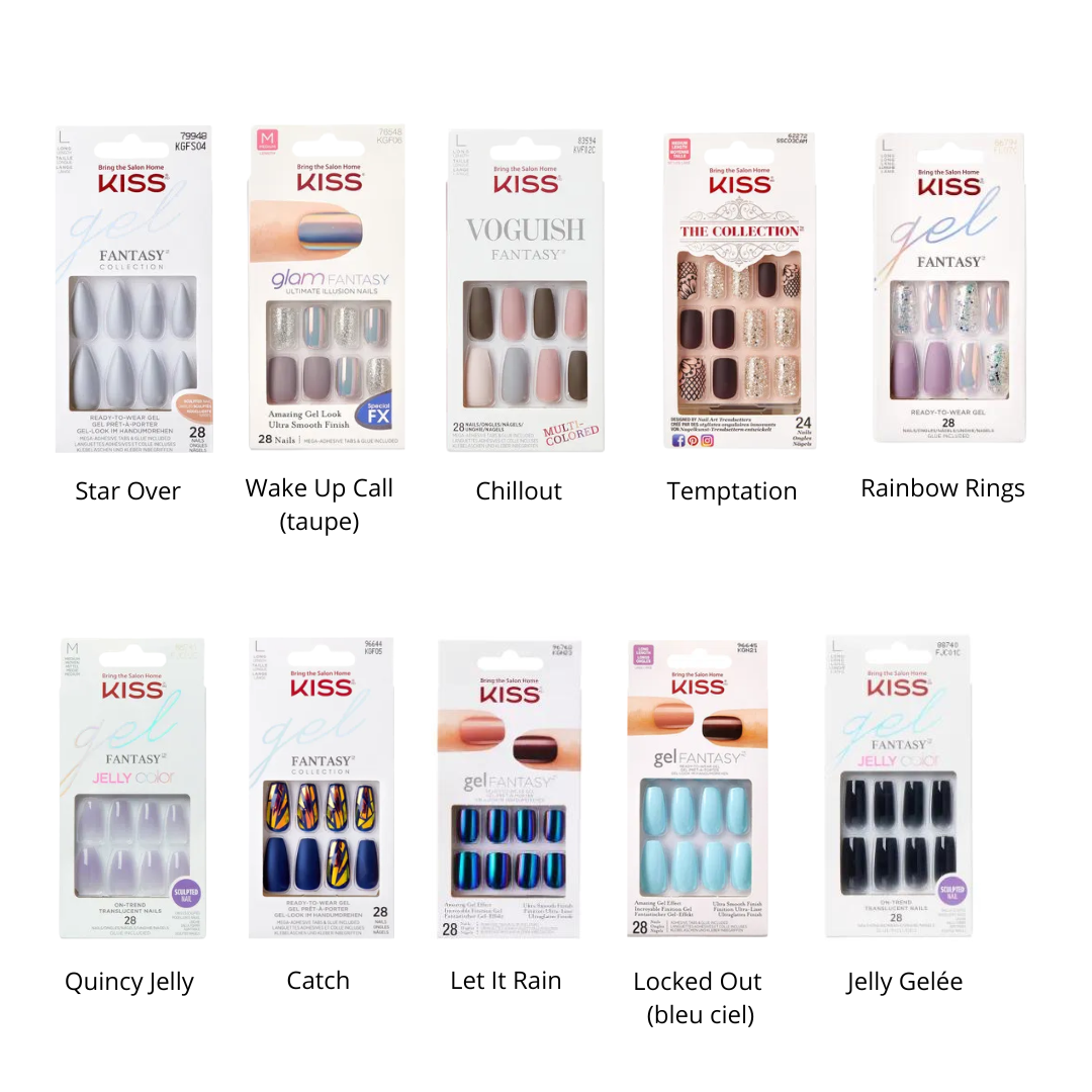 Pack de 10 press on nails Kiss Products à composer