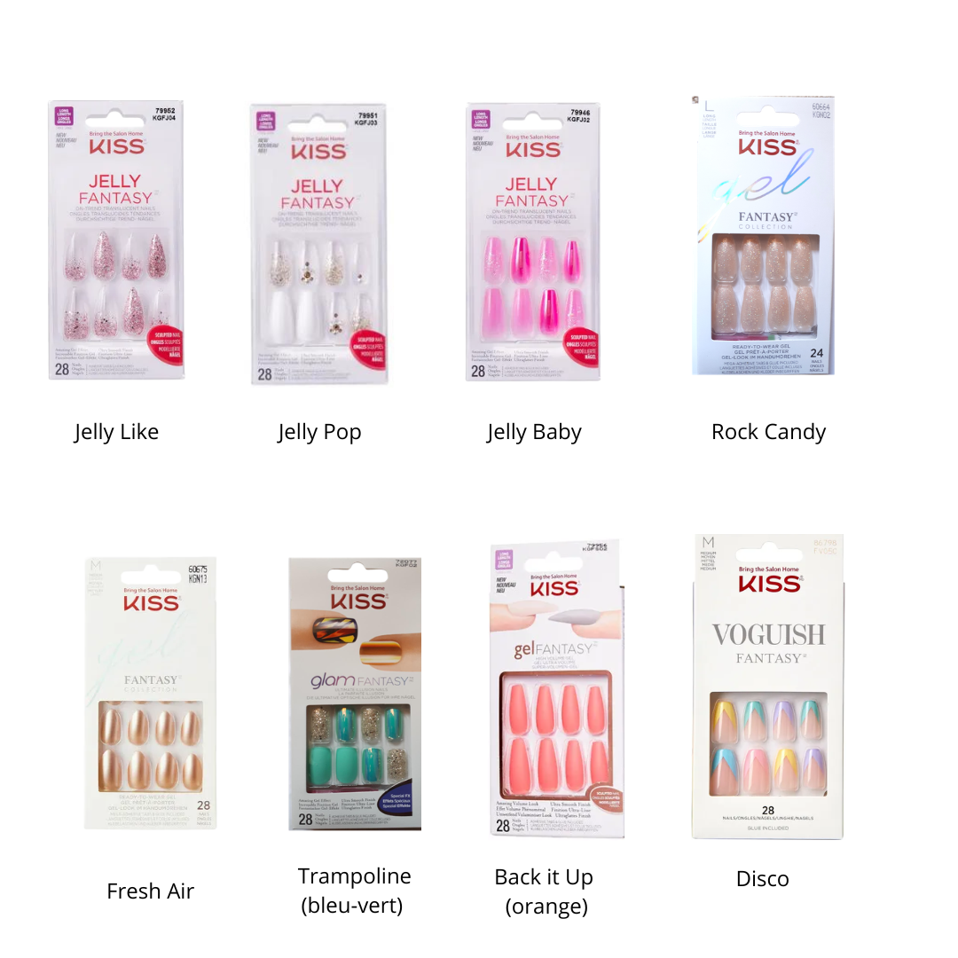 Pack de 3 press on nails Kiss Products à composer