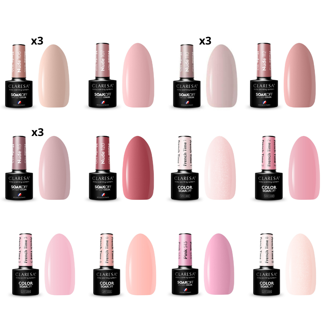 Claresa | Pack pro de 50 vernis semi-permanents (50 x 5ml)