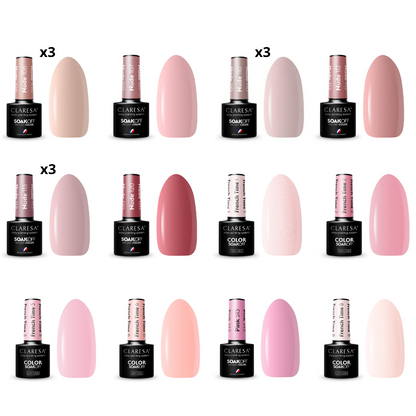 Claresa | Pack pro de 50 vernis semi-permanents (50 x 5ml)