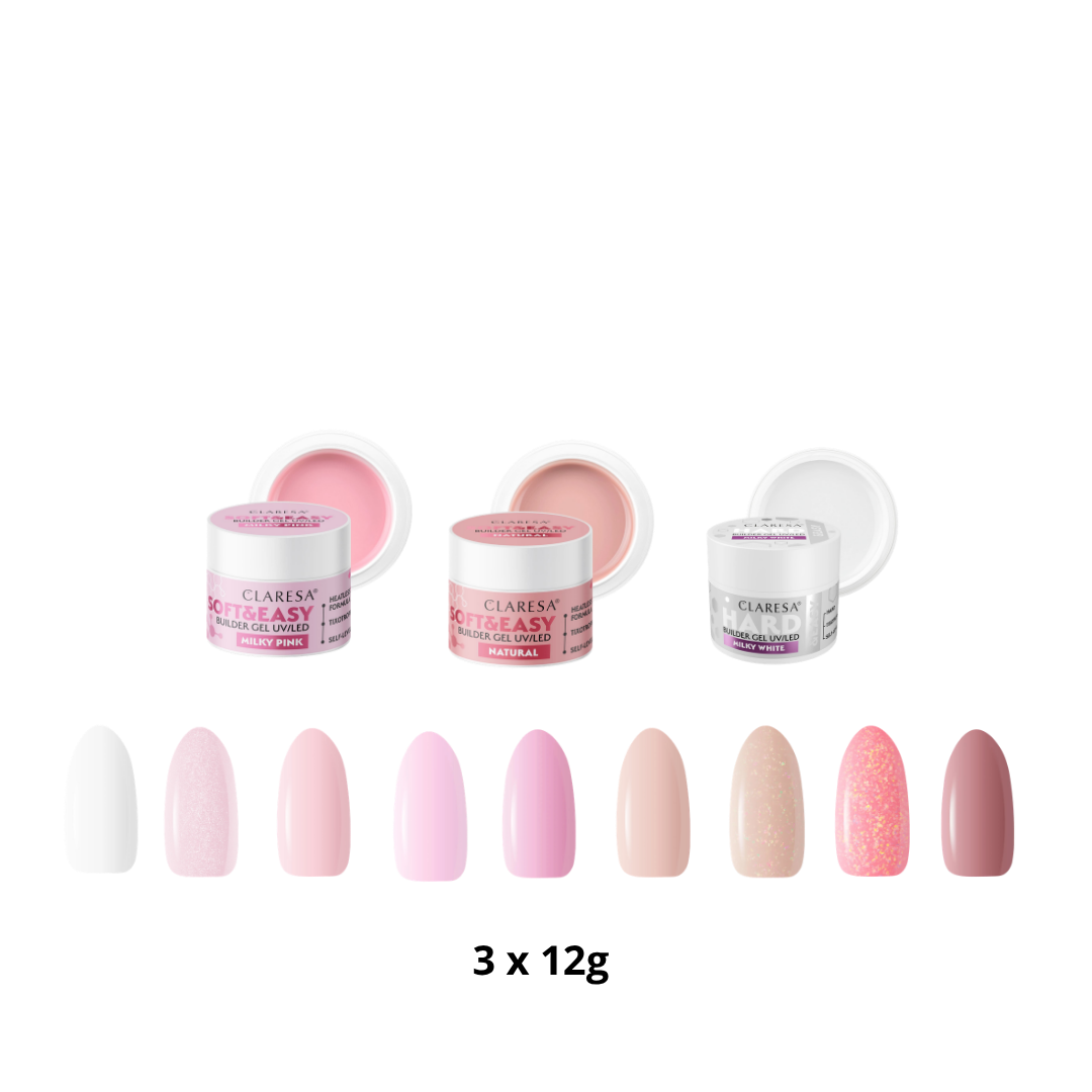 Claresa | Pack de 3 builder gels à composer (3x12g)