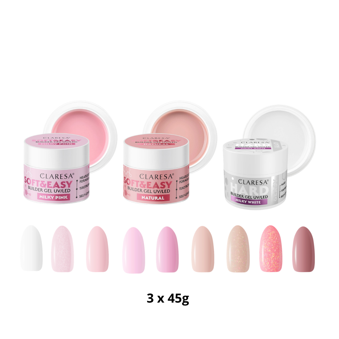 Claresa | Pack de 3 builder gels à composer (3x45g)