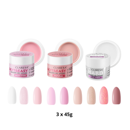 Claresa | Pack de 3 builder gels à composer (3x45g)