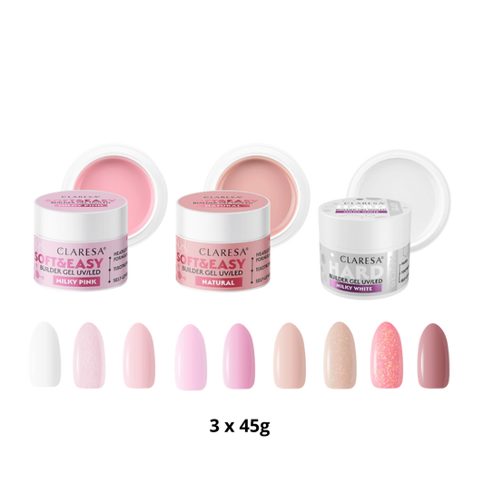 Claresa | Pack de 3 builder gels à composer (3x45g)